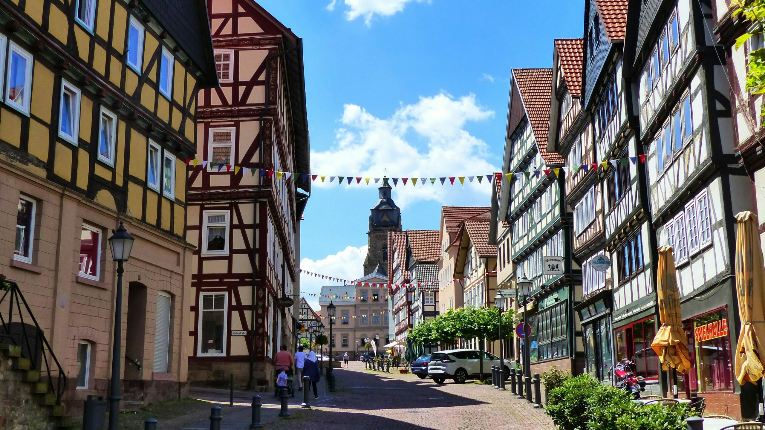 Ansicht der Altstadt mit Fachwerkhäusern, Bad Wildungen